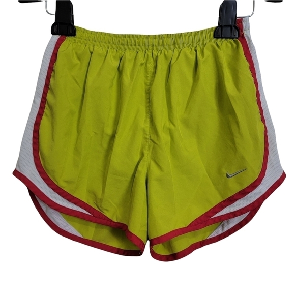 Nike Pants - Nike Dri Fit Yellow Red White Tempo Running Shorts With Liner Size Small